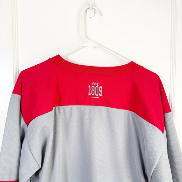 University of Miami Ohio OH Redhawks Hockey Jersey Gray Red NCHC Adult Small S - Picture 14 of 16
